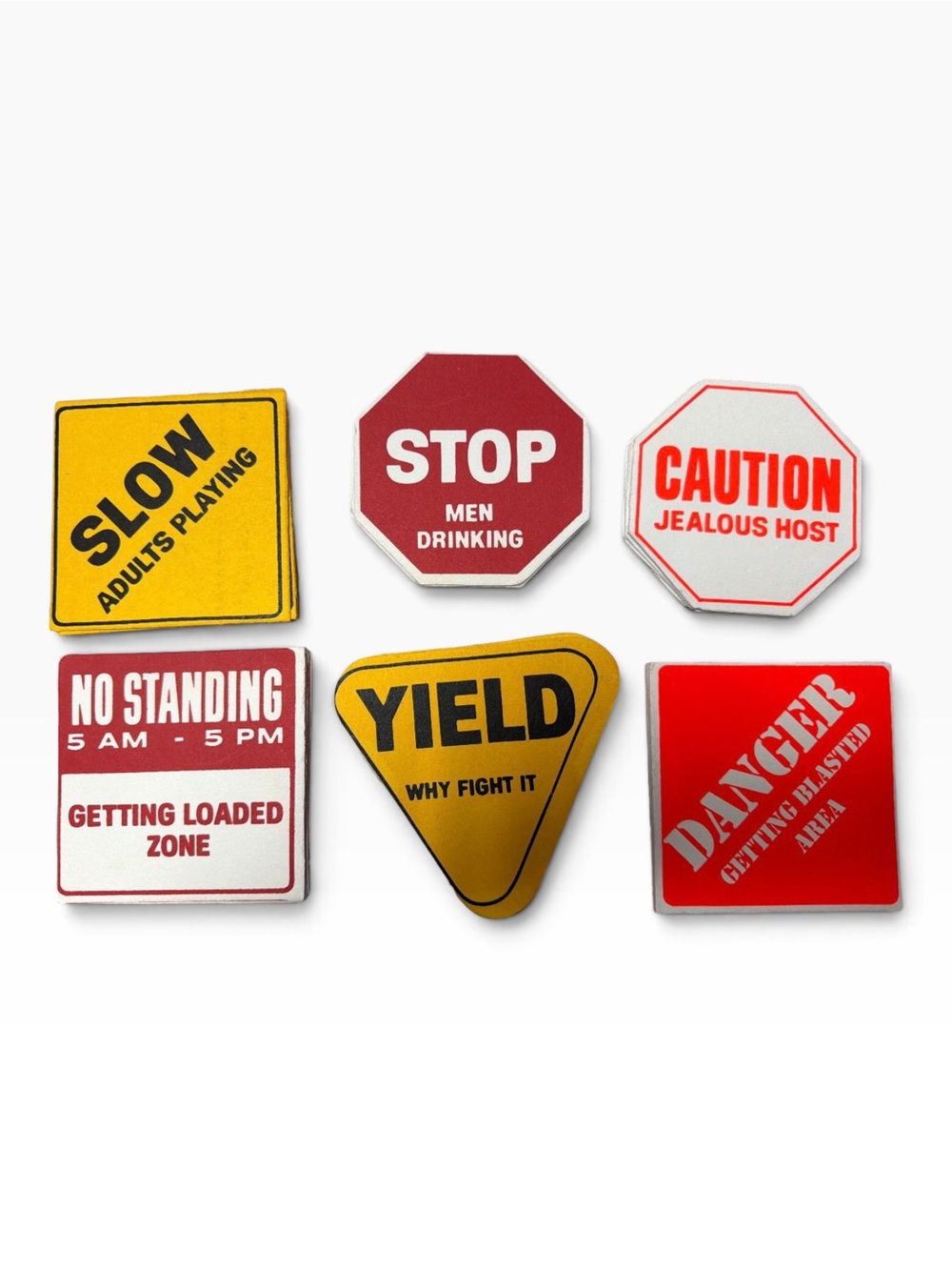 Vintage 1960s Paper Bar Coasters Set of 30 Snarky Cocktail Drinking Humor